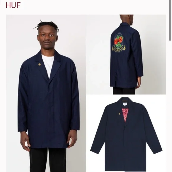 HUF NONSTANDARD LA HAINE TRENCH COAT NWT